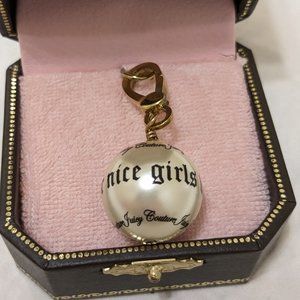 Juicy Couture Vintage Pearl Script Charm